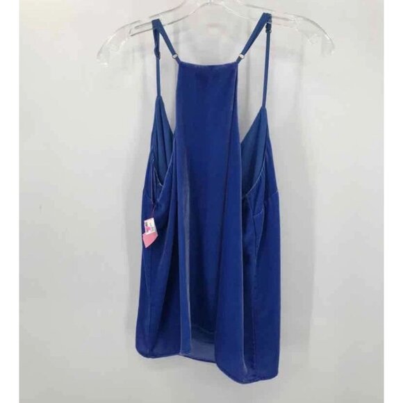 Lilly Pulitzer Blue Velvet Tank Top Sz‎ L Casual Fall Soft Layering Relaxed Fit - Picture 5 of 6
